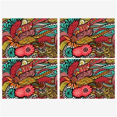 Seamless Texture Abstract Flowers Endless Background Ethnic Sea Art Belt Buckles by Mariart