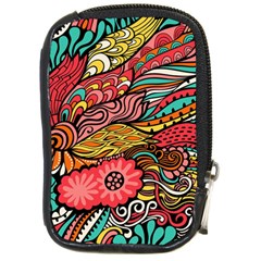 Seamless Texture Abstract Flowers Endless Background Ethnic Sea Art Compact Camera Cases