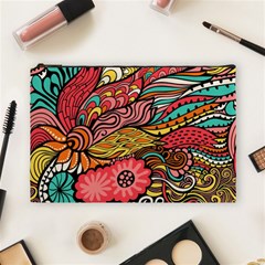 Seamless Texture Abstract Flowers Endless Background Ethnic Sea Art Cosmetic Bag (large)  by Mariart