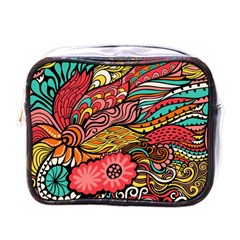 Seamless Texture Abstract Flowers Endless Background Ethnic Sea Art Mini Toiletries Bags