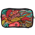 Seamless Texture Abstract Flowers Endless Background Ethnic Sea Art Toiletries Bags 2-Side Front