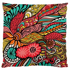 Seamless Texture Abstract Flowers Endless Background Ethnic Sea Art Large Cushion Case (two Sides)