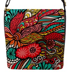 Seamless Texture Abstract Flowers Endless Background Ethnic Sea Art Flap Messenger Bag (s)