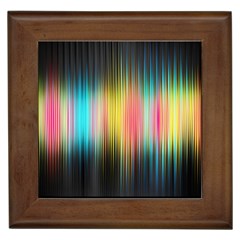 Sound Colors Rainbow Line Vertical Space Framed Tiles by Mariart