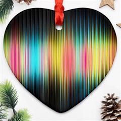 Sound Colors Rainbow Line Vertical Space Ornament (heart)