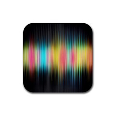 Sound Colors Rainbow Line Vertical Space Rubber Coaster (square) 