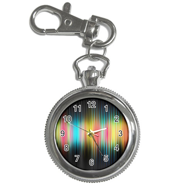 Sound Colors Rainbow Line Vertical Space Key Chain Watches