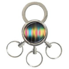 Sound Colors Rainbow Line Vertical Space 3-ring Key Chains by Mariart