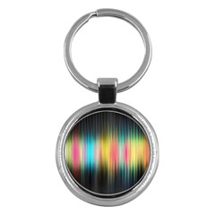 Sound Colors Rainbow Line Vertical Space Key Chains (round)  by Mariart