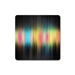 Sound Colors Rainbow Line Vertical Space Square Magnet by Mariart