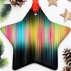 Sound Colors Rainbow Line Vertical Space Star Ornament (two Sides) by Mariart