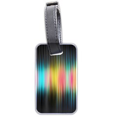 Sound Colors Rainbow Line Vertical Space Luggage Tags (two Sides) by Mariart