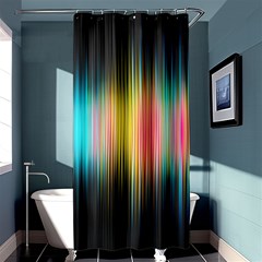 Sound Colors Rainbow Line Vertical Space Shower Curtain 36  X 72  (stall) 