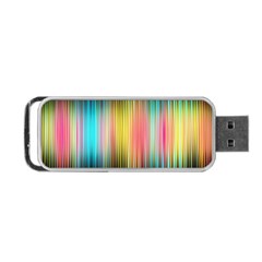 Sound Colors Rainbow Line Vertical Space Portable Usb Flash (one Side) by Mariart