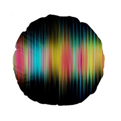 Sound Colors Rainbow Line Vertical Space Standard 15  Premium Round Cushions by Mariart