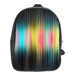 Sound Colors Rainbow Line Vertical Space School Bag (xl) by Mariart