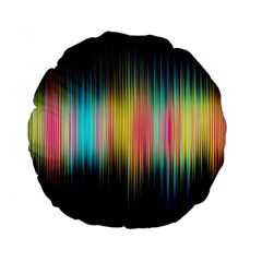 Sound Colors Rainbow Line Vertical Space Standard 15  Premium Flano Round Cushions by Mariart