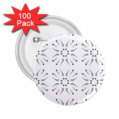 Squid Flower Floral Polka Dots Sunflower 2 25  Buttons (100 Pack) 