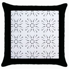 Squid Flower Floral Polka Dots Sunflower Throw Pillow Case (black)