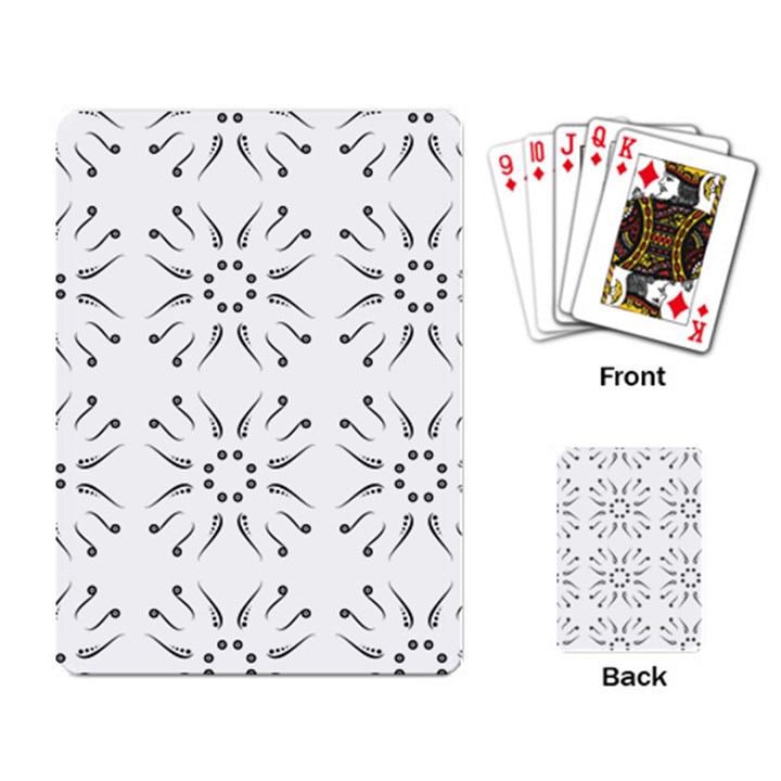 Squid Flower Floral Polka Dots Sunflower Playing Card