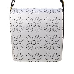 Squid Flower Floral Polka Dots Sunflower Flap Messenger Bag (l) 