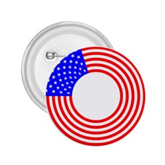 Stars Stripes Circle Red Blue 2 25  Buttons