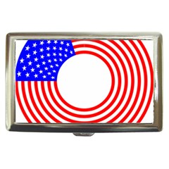 Stars Stripes Circle Red Blue Cigarette Money Cases