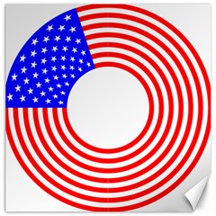 Stars Stripes Circle Red Blue Canvas 20  X 20  