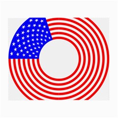 Stars Stripes Circle Red Blue Small Glasses Cloth (2-side) by Mariart