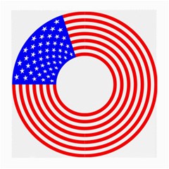 Stars Stripes Circle Red Blue Medium Glasses Cloth by Mariart