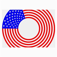 Stars Stripes Circle Red Blue Large Glasses Cloth