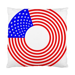 Stars Stripes Circle Red Blue Standard Cushion Case (one Side) by Mariart