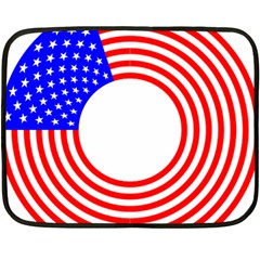 Stars Stripes Circle Red Blue Fleece Blanket (mini)