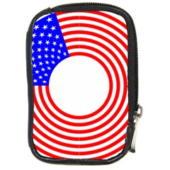 Stars Stripes Circle Red Blue Compact Camera Cases