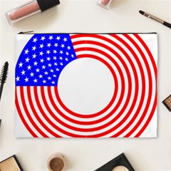 Stars Stripes Circle Red Blue Cosmetic Bag (xl) by Mariart