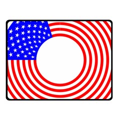 Stars Stripes Circle Red Blue Fleece Blanket (small)