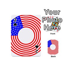 Stars Stripes Circle Red Blue Playing Cards 54 (mini) 