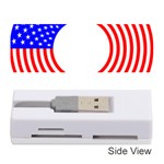 Stars Stripes Circle Red Blue Memory Card Reader (Stick)  Front