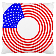 Stars Stripes Circle Red Blue Large Cushion Case (one Side) by Mariart