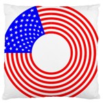 Stars Stripes Circle Red Blue Standard Flano Cushion Case (Two Sides) Front