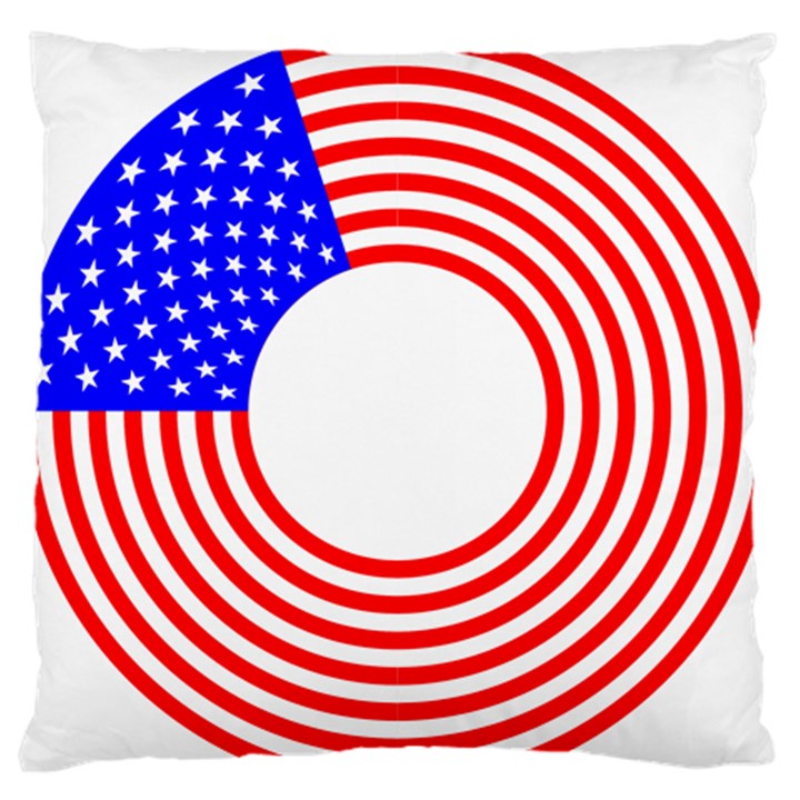 Stars Stripes Circle Red Blue Standard Flano Cushion Case (Two Sides)