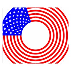 Stars Stripes Circle Red Blue Double Sided Flano Blanket (small)  by Mariart