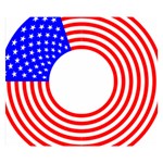 Stars Stripes Circle Red Blue Double Sided Flano Blanket (Small)  50 x40  Blanket Front