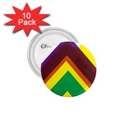 Triangle Chevron Rainbow Web Geeks 1 75  Buttons (10 Pack) by Mariart