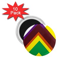 Triangle Chevron Rainbow Web Geeks 1 75  Magnets (10 Pack)  by Mariart