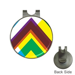 Triangle Chevron Rainbow Web Geeks Hat Clips With Golf Markers