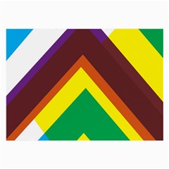 Triangle Chevron Rainbow Web Geeks Large Glasses Cloth (2-side) by Mariart