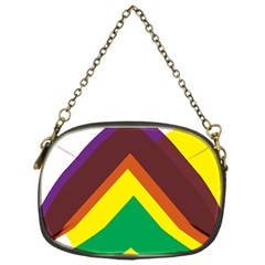 Triangle Chevron Rainbow Web Geeks Chain Purses (one Side) 