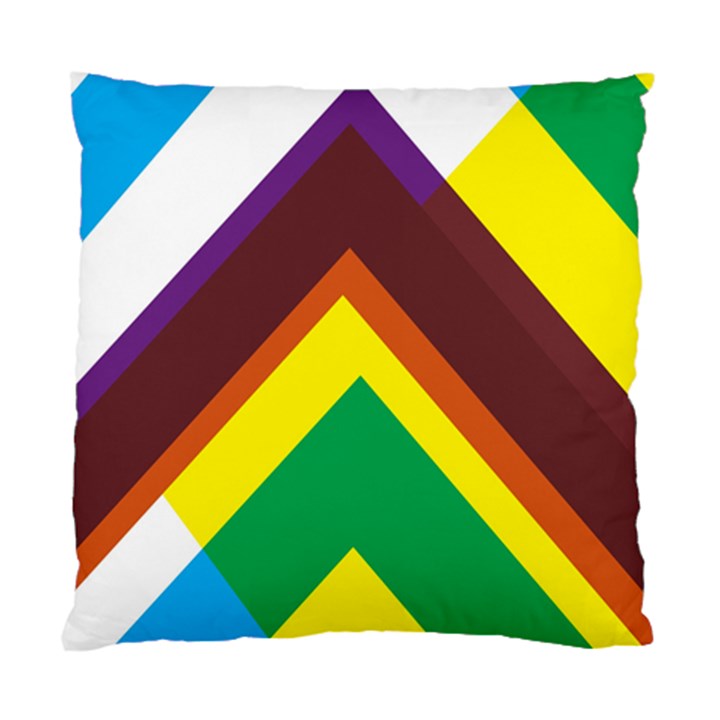 Triangle Chevron Rainbow Web Geeks Standard Cushion Case (Two Sides)