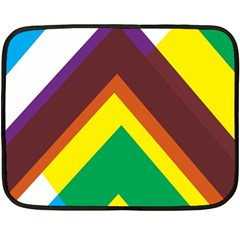 Triangle Chevron Rainbow Web Geeks Fleece Blanket (mini)